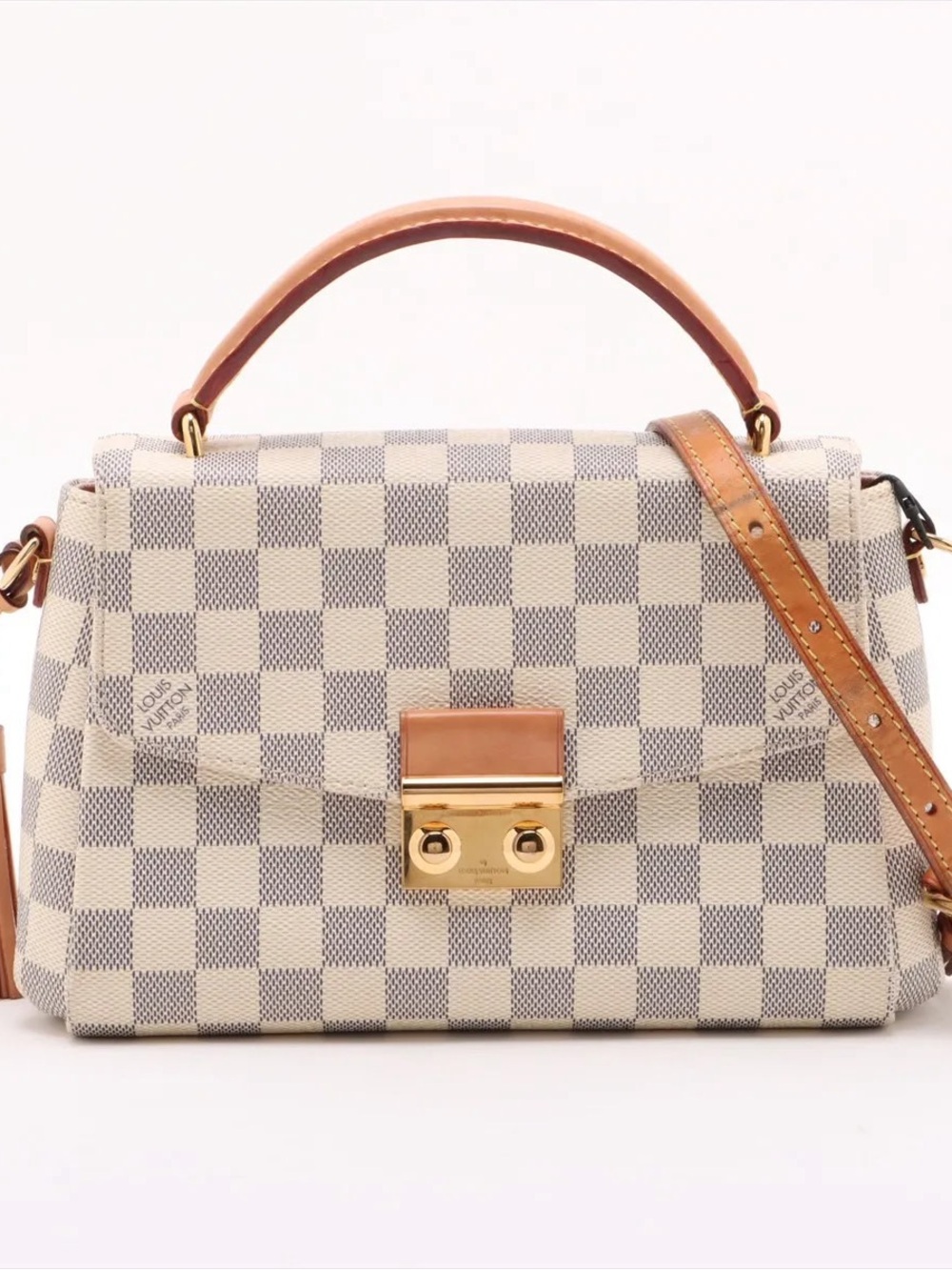 Louis Vuitton Damier Azur Croisette Top Handle Shoulder Bag